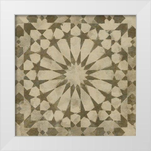 Brown Tile Dark 10 White Modern Wood Framed Art Print by Saunders, Alonzo