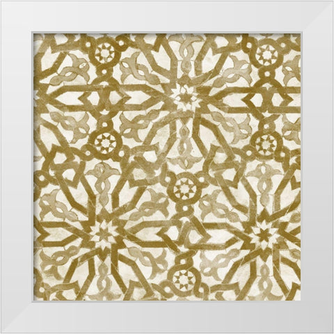 Brown Tile Light 5 White Modern Wood Framed Art Print by Saunders, Alonzo