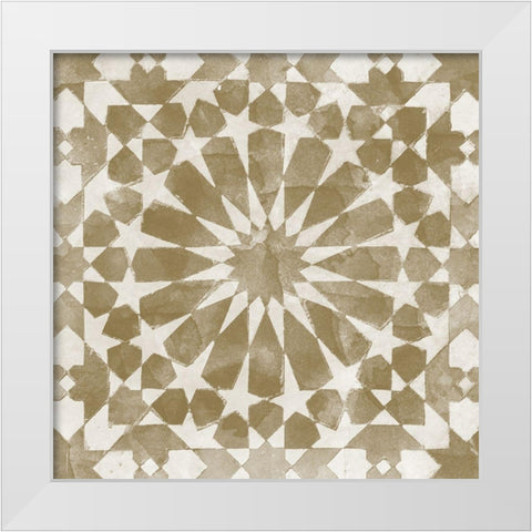 Brown Tile Light 10 White Modern Wood Framed Art Print by Saunders, Alonzo