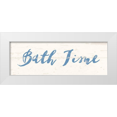 Bath Time White Modern Wood Framed Art Print by Vidal, Alicia