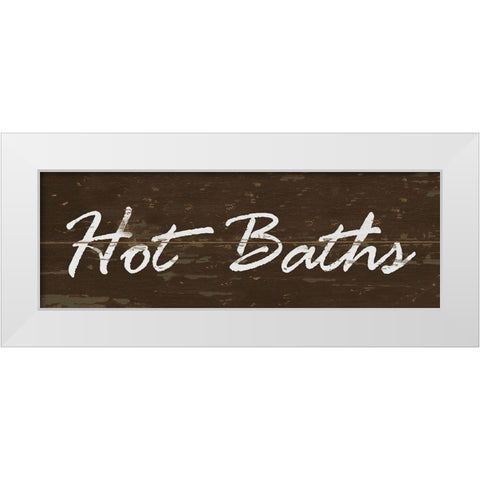 Hot Bath White Modern Wood Framed Art Print by Vidal, Alicia