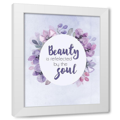 BeautySoul White Modern Wood Framed Art Print by Vidal, Alicia