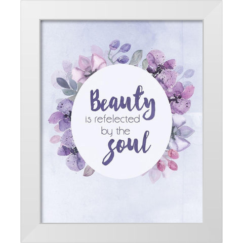 BeautySoul White Modern Wood Framed Art Print by Vidal, Alicia