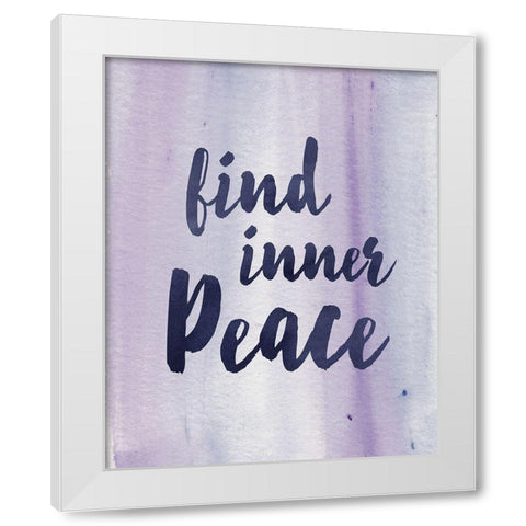 Inner Peace White Modern Wood Framed Art Print by Vidal, Alicia