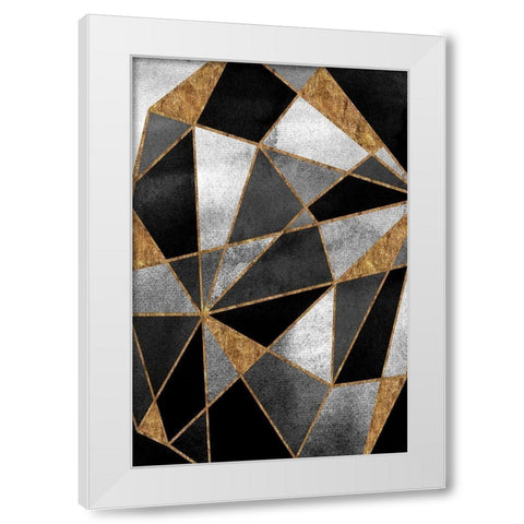 Black Geo Abstracted White Modern Wood Framed Art Print by Vidal, Alicia
