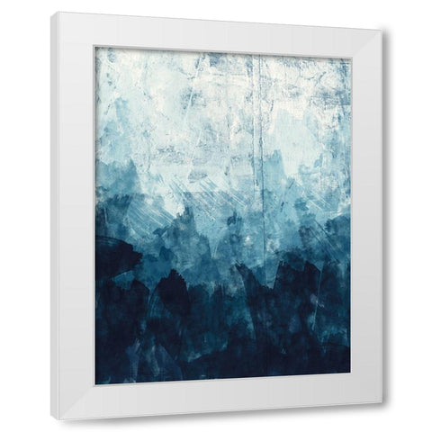 Ocean Blue 1 White Modern Wood Framed Art Print by Vidal, Alicia