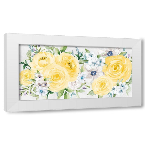 Watercolor Garden 1 White Modern Wood Framed Art Print by Vidal, Alicia