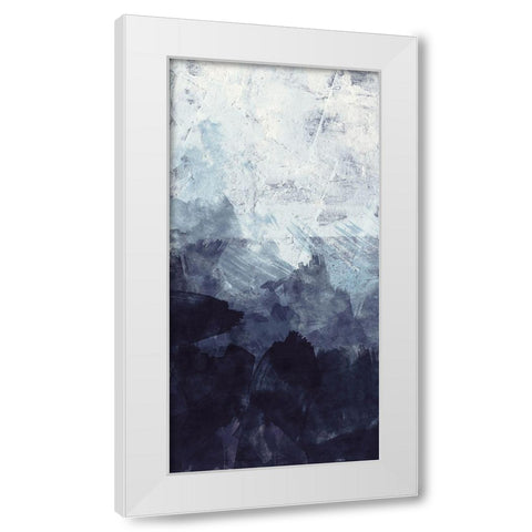 Blue Flow 2 White Modern Wood Framed Art Print by Vidal, Alicia