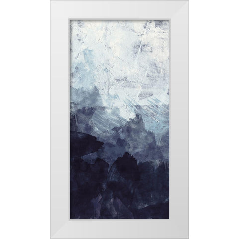Blue Flow 2 White Modern Wood Framed Art Print by Vidal, Alicia