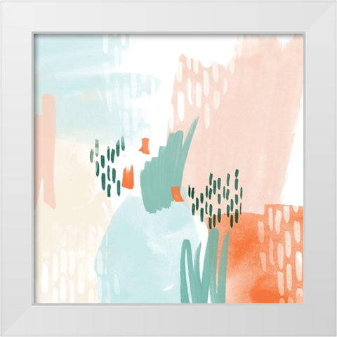 80 Abstract White Modern Wood Framed Art Print by Vidal, Alicia