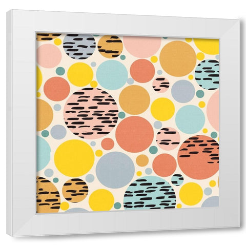 80S Pattern1 White Modern Wood Framed Art Print by Vidal, Alicia