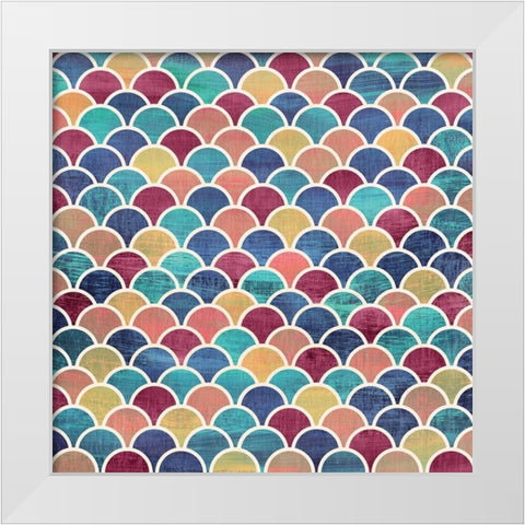 Geo Deep Prism White Modern Wood Framed Art Print by Vidal, Alicia