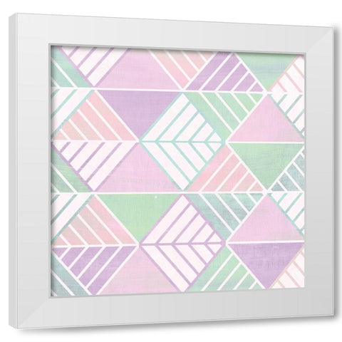 Geo Prism White Modern Wood Framed Art Print by Vidal, Alicia