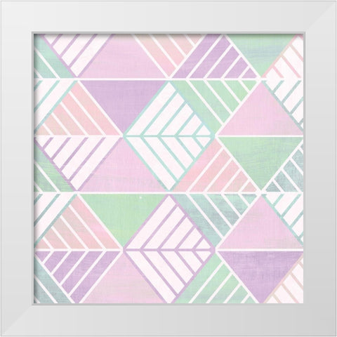 Geo Prism White Modern Wood Framed Art Print by Vidal, Alicia
