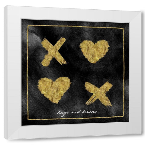 XoXo White Modern Wood Framed Art Print by Vidal, Alicia