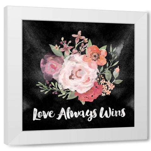 Love  Wins White Modern Wood Framed Art Print by Vidal, Alicia