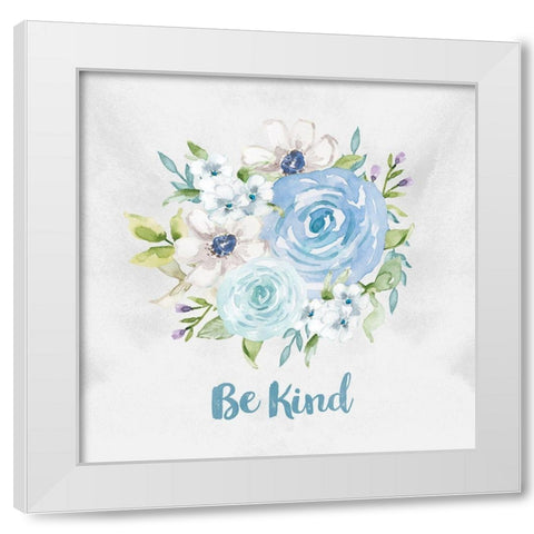 Be Kind White Modern Wood Framed Art Print by Vidal, Alicia