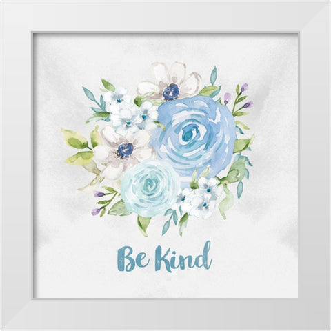 Be Kind White Modern Wood Framed Art Print by Vidal, Alicia