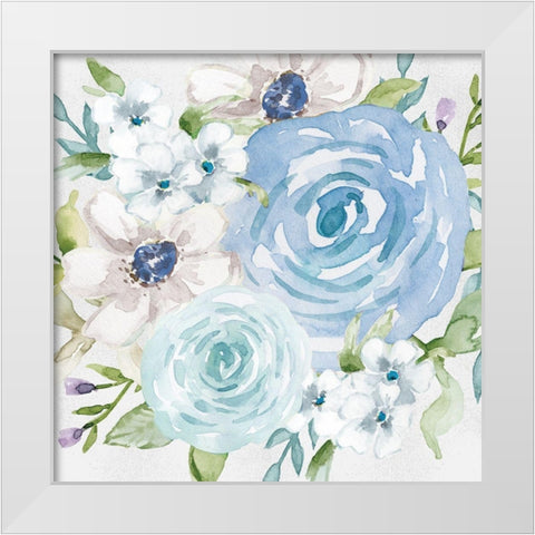 Floral Diversity 2  White Modern Wood Framed Art Print by VIDAL, ALICIA