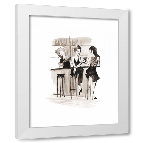 Entertain illo 2 White Modern Wood Framed Art Print by Zyburt, Alicia