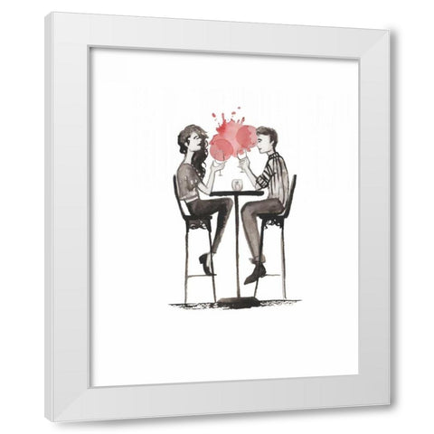 Entertain illo 3 White Modern Wood Framed Art Print by Zyburt, Alicia