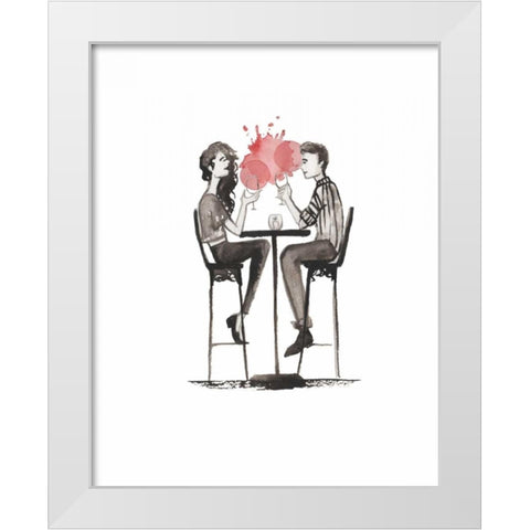 Entertain illo 3 White Modern Wood Framed Art Print by Zyburt, Alicia