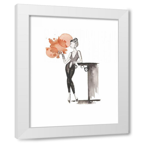 Entertain illo 4 White Modern Wood Framed Art Print by Zyburt, Alicia