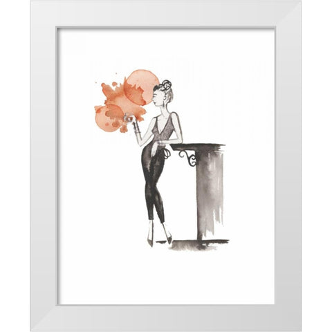 Entertain illo 4 White Modern Wood Framed Art Print by Zyburt, Alicia