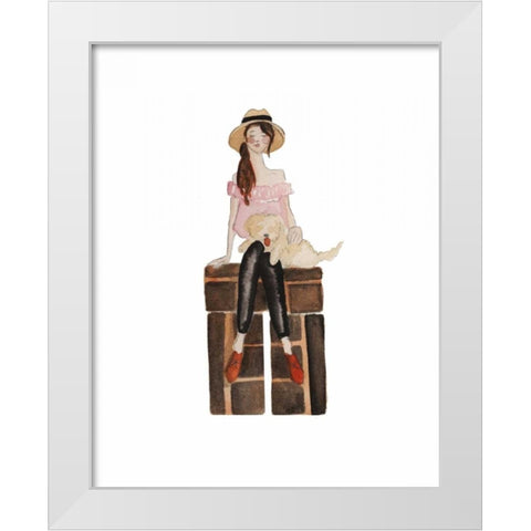 Spain Travel illo White Modern Wood Framed Art Print by Zyburt, Alicia