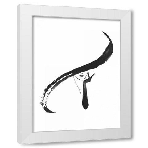 Derby Hat White Modern Wood Framed Art Print by Zyburt, Alicia