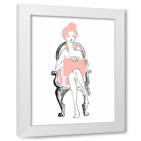 Spa Reading White Modern Wood Framed Art Print by Zyburt, Alicia