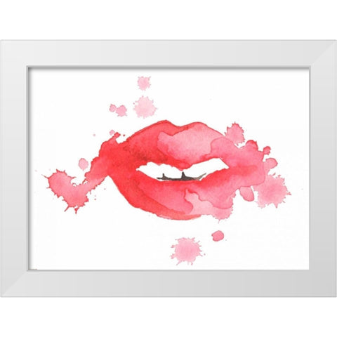 Zebra Splash White Modern Wood Framed Art Print by Zyburt, Alicia