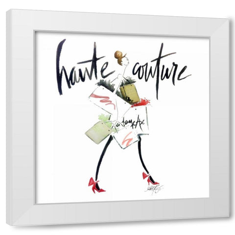 Haute Couture 2 White Modern Wood Framed Art Print by Zyburt, Alicia