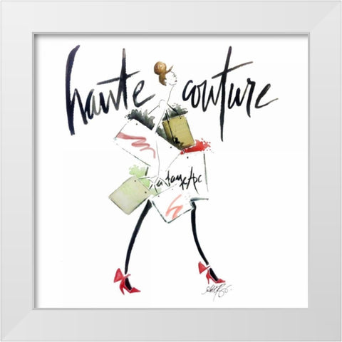 Haute Couture 2 White Modern Wood Framed Art Print by Zyburt, Alicia
