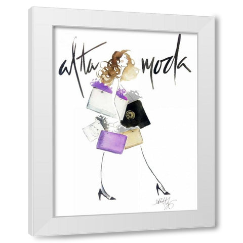 Alta Moda Purple White Modern Wood Framed Art Print by Zyburt, Alicia