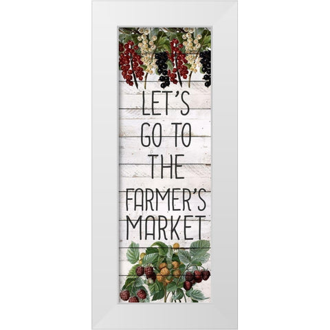 Lets Go White Modern Wood Framed Art Print by Bailey, Ann