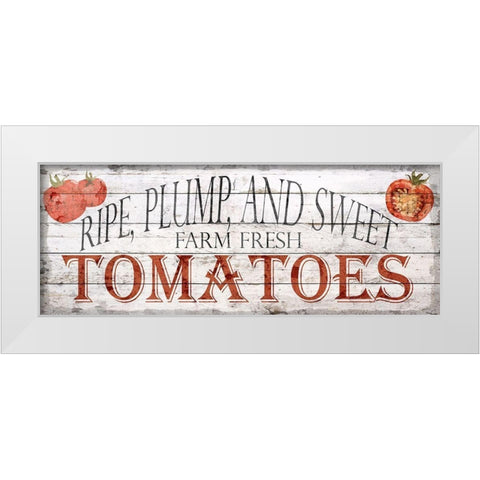 Farm Fresh Vegetables 2 White Modern Wood Framed Art Print by Bailey, Ann