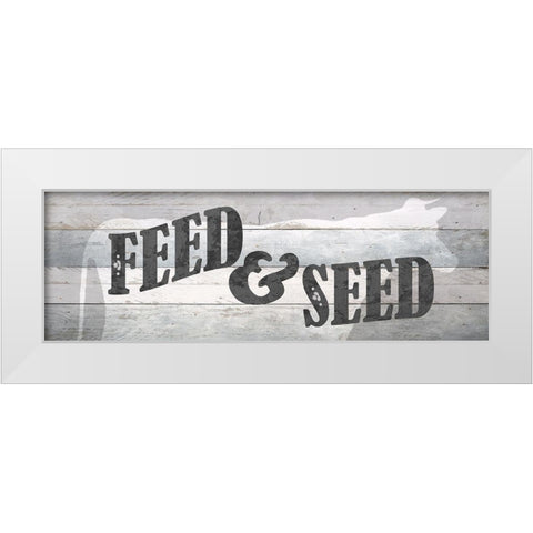 Feed and Seed White Modern Wood Framed Art Print by Bailey, Ann