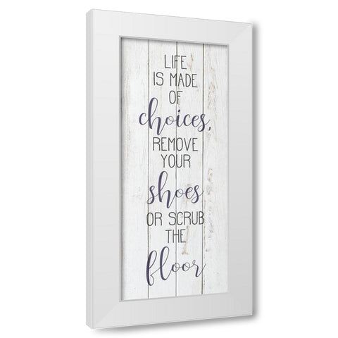 Choices White Modern Wood Framed Art Print by Bailey, Ann