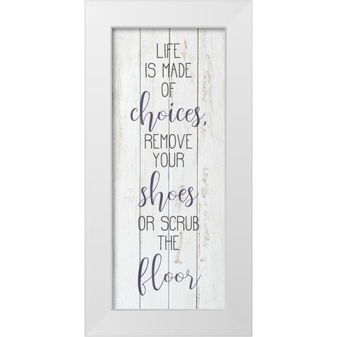 Choices White Modern Wood Framed Art Print by Bailey, Ann