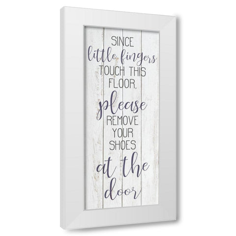 Little Fingers White Modern Wood Framed Art Print by Bailey, Ann