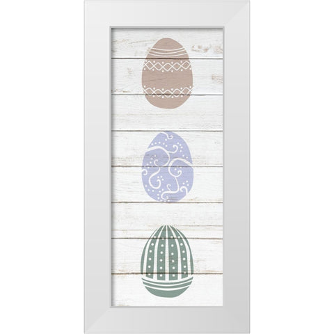 Vintage Easter 3 White Modern Wood Framed Art Print by Bailey, Ann