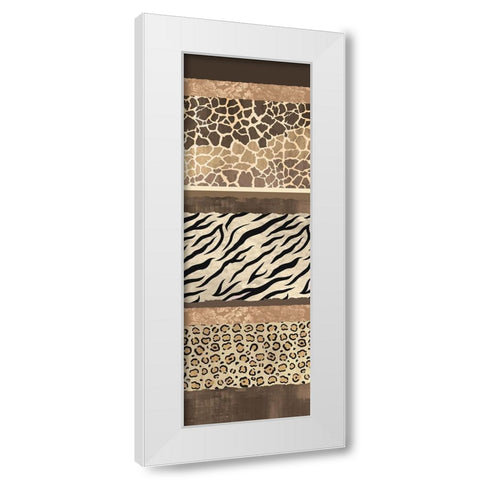 Exotic Safari Panel White Modern Wood Framed Art Print by Bailey, Ann