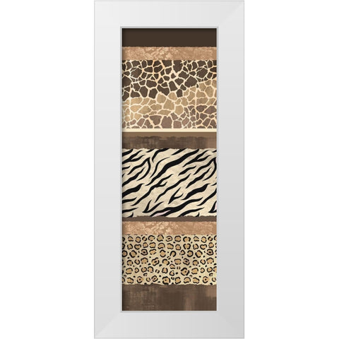 Exotic Safari Panel White Modern Wood Framed Art Print by Bailey, Ann
