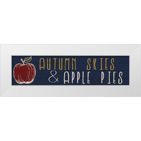 Apple Pies White Modern Wood Framed Art Print by Bailey, Ann