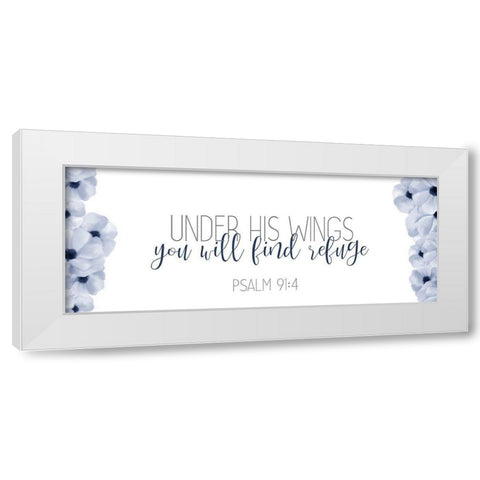 Under His Wings White Modern Wood Framed Art Print by Bailey, Ann