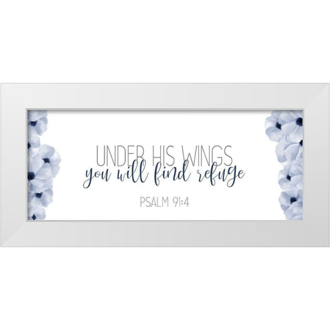 Under His Wings White Modern Wood Framed Art Print by Bailey, Ann