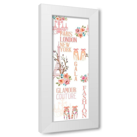 Fashion Floral 2 White Modern Wood Framed Art Print by Bailey, Ann