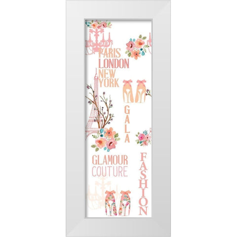 Fashion Floral 2 White Modern Wood Framed Art Print by Bailey, Ann