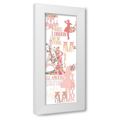 Fashion Floral White Modern Wood Framed Art Print by Bailey, Ann